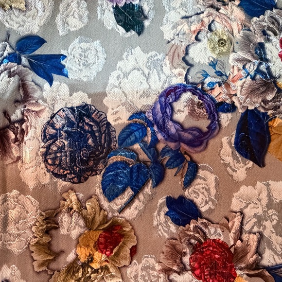 J.Crew Collection Silver Floral Jacquard Copenhagen Strapless Dress NWT Size 10 - Picture 6 of 16